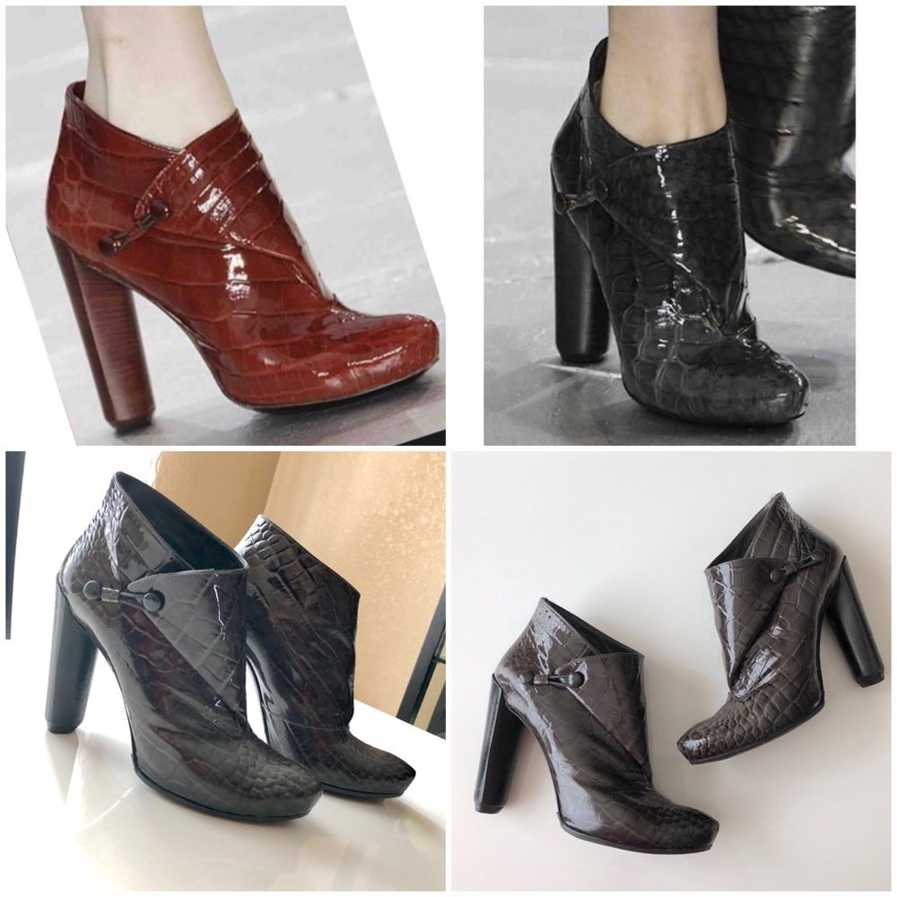 Louis Vuitton Patent Embossed Delft Cornelia Boot